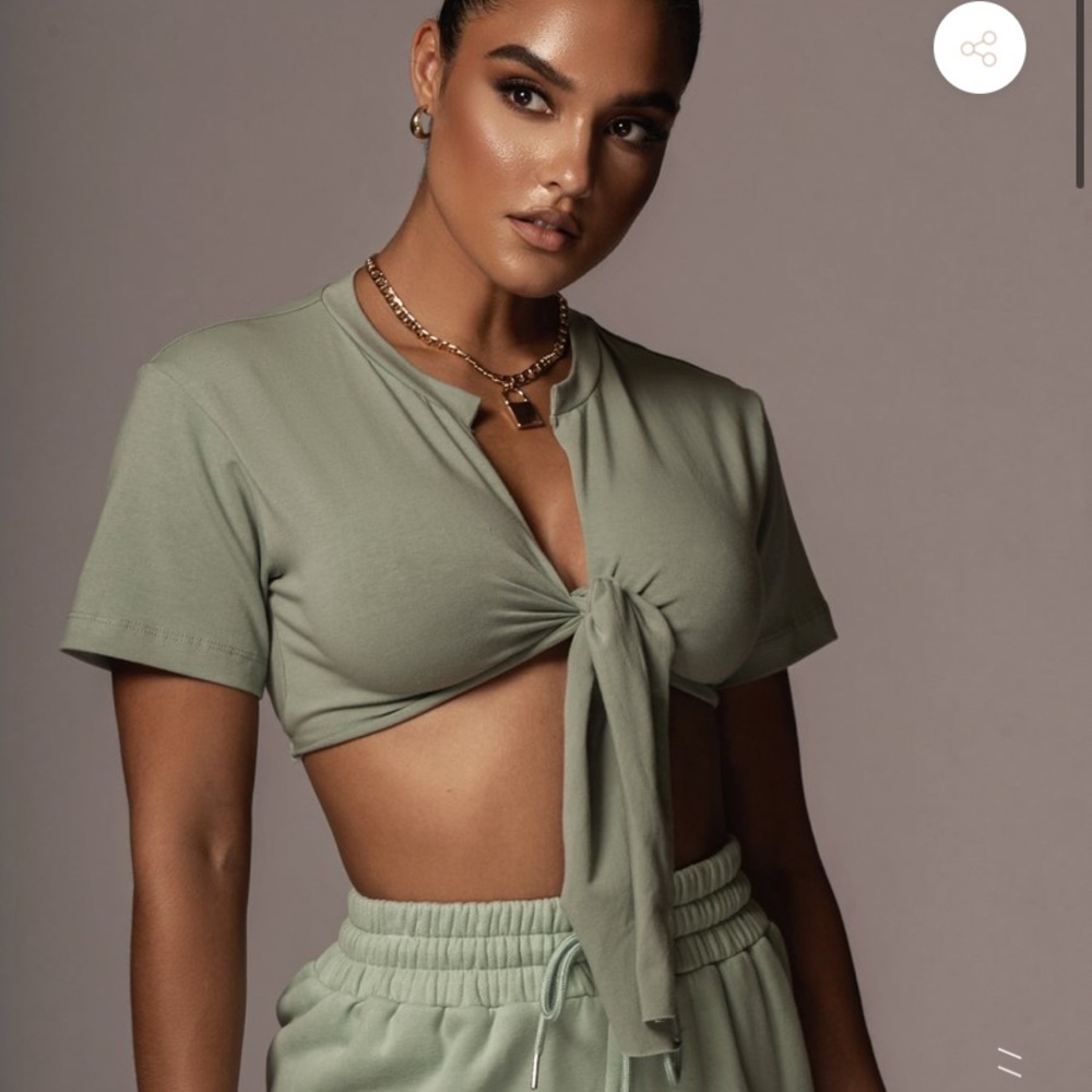 JLUXLABEL Sammi Knot Top - SMALL - Black
